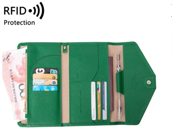 RFID Multi-function Air Ticket Certificate Bag Male And Female Passport Holder