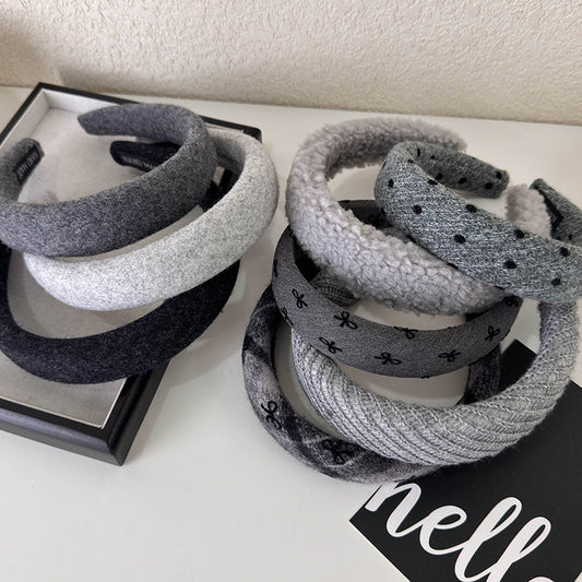Women's French Retro Dots Knitted Headband
