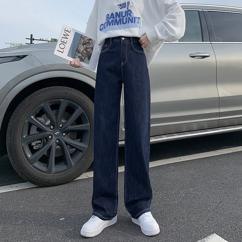 High Waist Comfortable Loose Wide Leg Straight Jeans