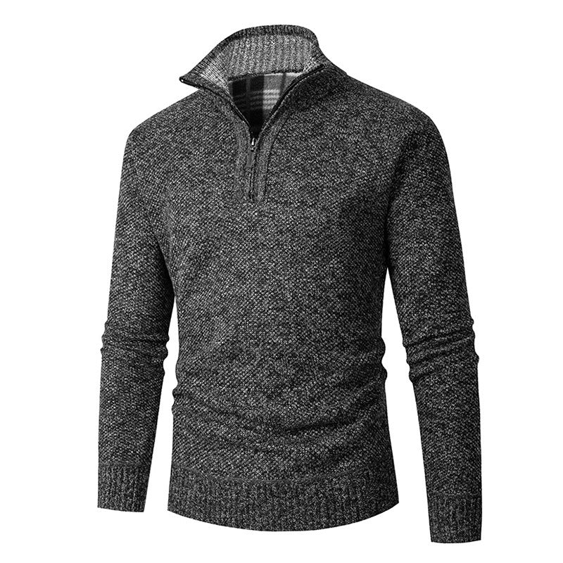 Men's Zipper Sweater Long Sleeve Loose