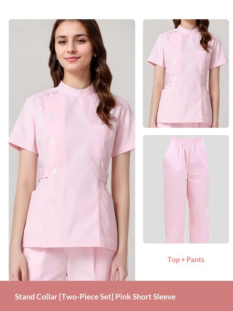 White Coat With A Western-style Collar For Medical Staff Winter Uniform Set