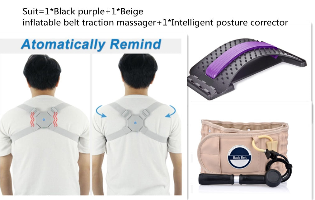 Inflatable Belt Lumbar Traction Massager Set