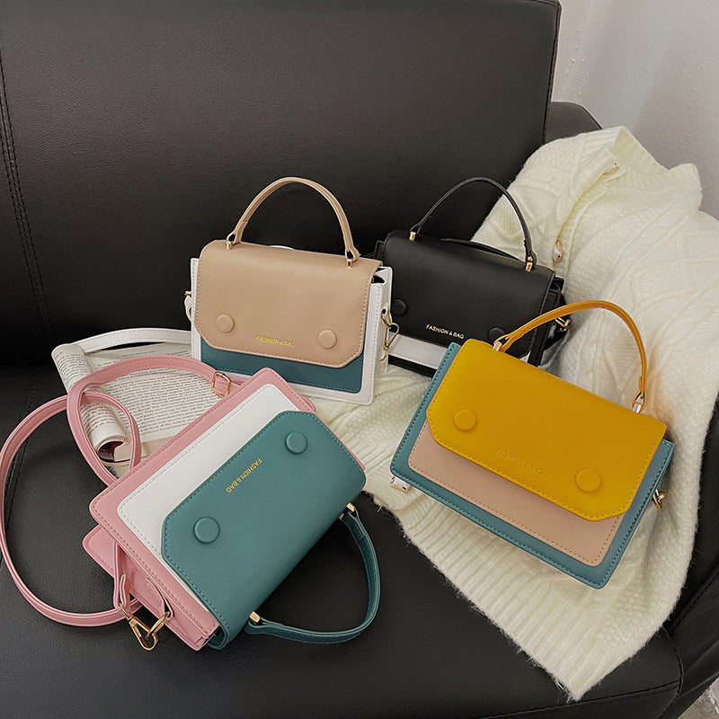 Trendy Hit Color Crossbody Female Western Fashion One-shoulder Small Square Bag