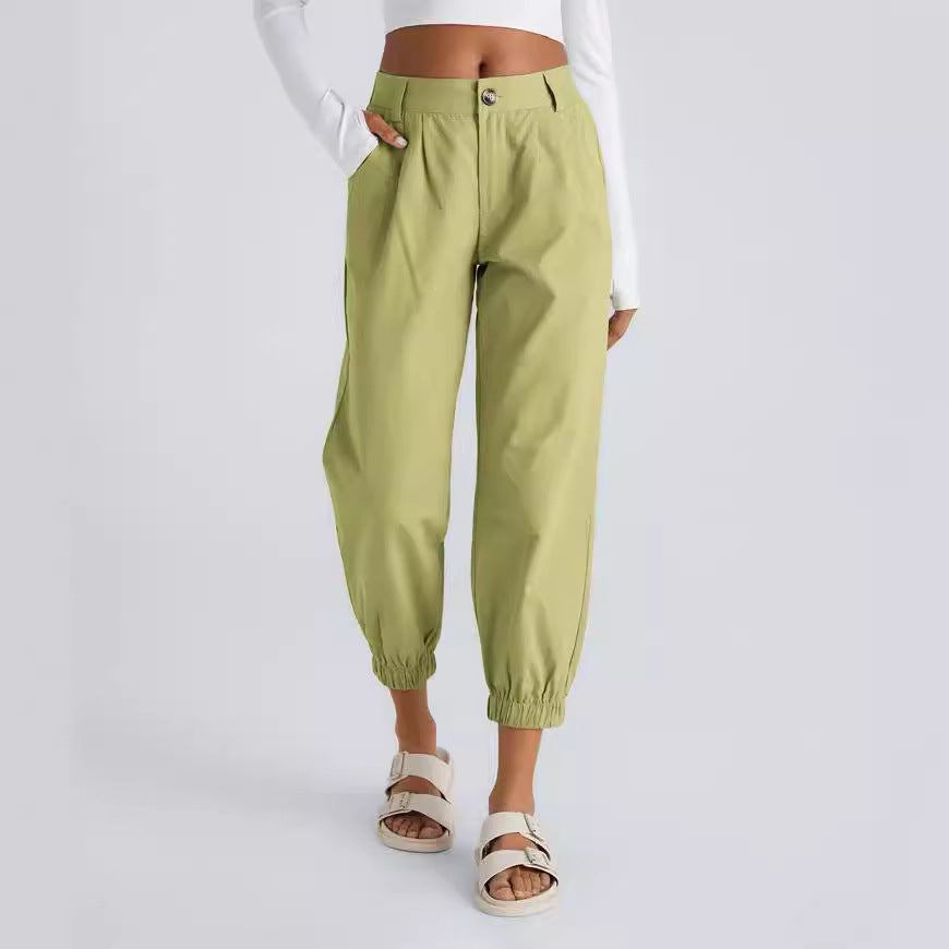 Casual Zipper Slant Pockets Casual Pants