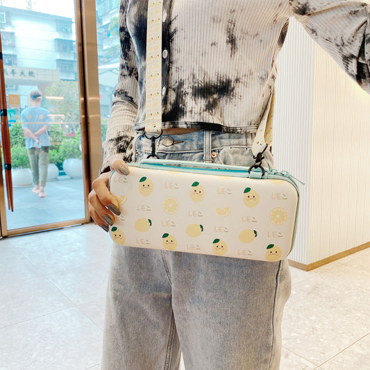 Cartoon Fruit Messenger Game Console Crossbody Lanyard Storage Bag