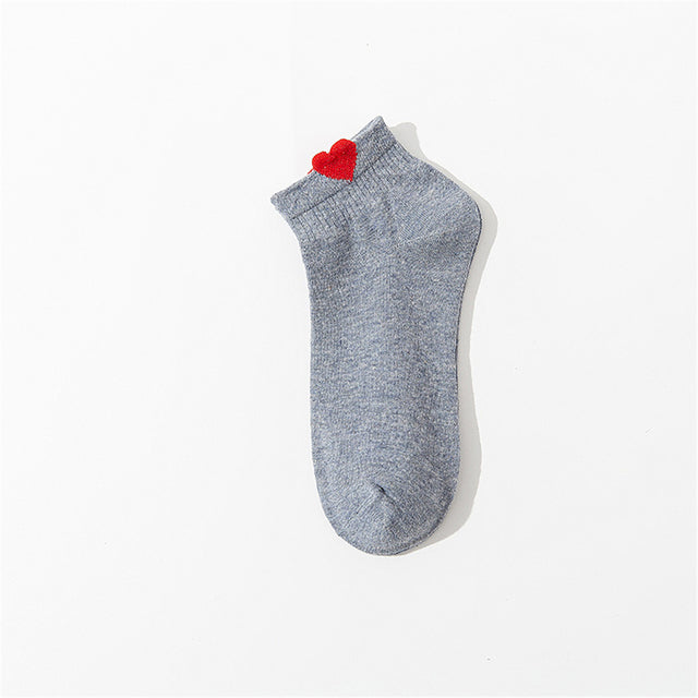 Women's Side Love Cotton Short Socks