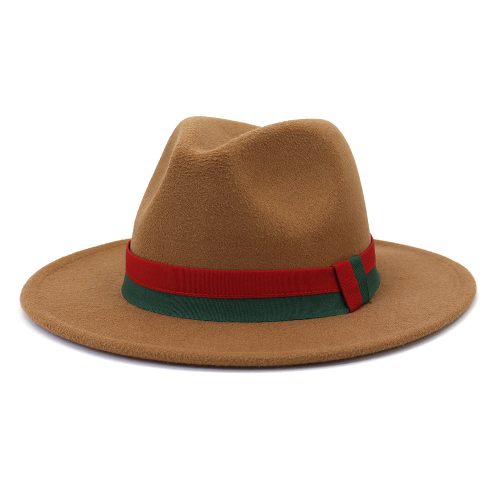 Big Brim British Style Woolen Jazz Top Hat
