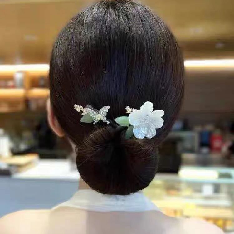 Autumn Light Luxury Pearl Flower Hair Band
