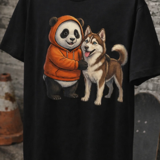 Summer Loose Short Sleeves T-shirt Men's And Women's Round Neck