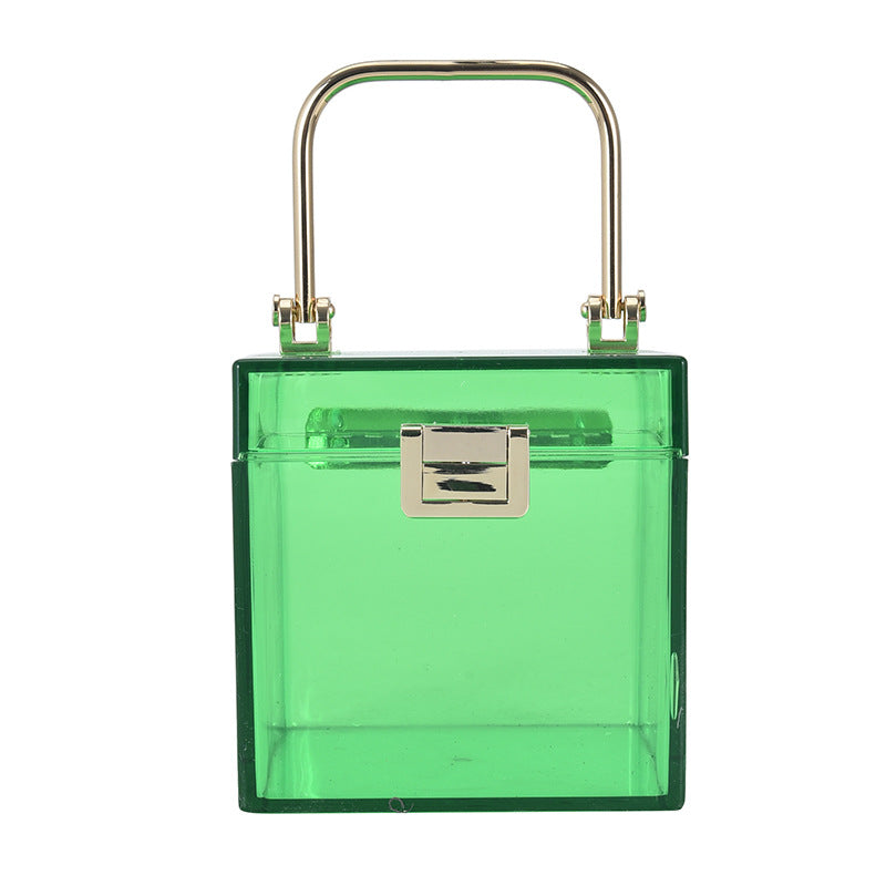 Transparent Box Personality Creative Ins Net Red Wild Chain Messenger Jelly Bag