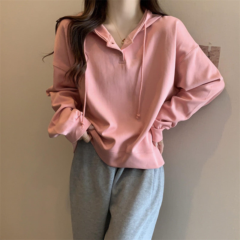 Sweater Dame Forår Og Efterår Tynd Løs Koreansk Stil