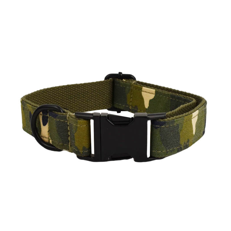 Dog Collar Hand Holding Rope Camouflage