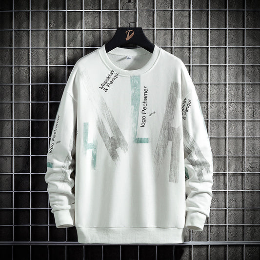 Men's All Match Printed Long Sleeve Sweatshirt