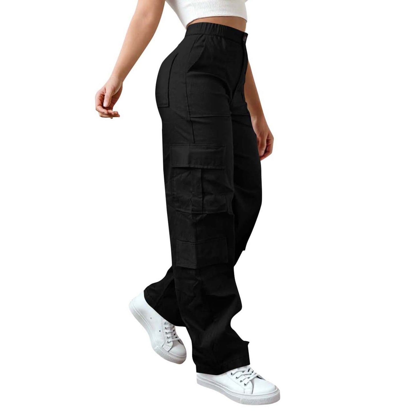 Waist Button Strip Zipper With Pockets Outdoor Mountaineering Leisure Overalls Trousers