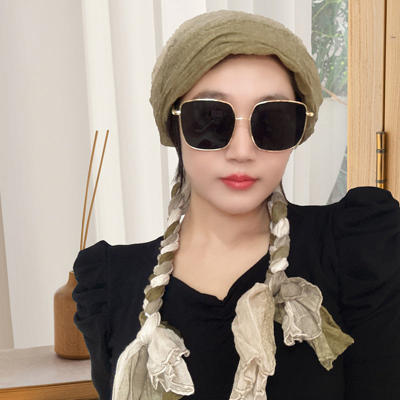 Hand-woven Hair Braid Scarf Girls Fashion Thin Scarf