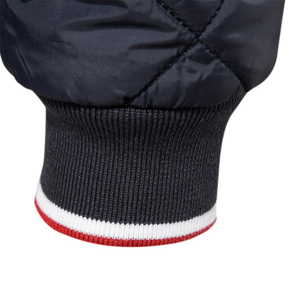 Men's Stand Collar Cotton-padded Jacket Solid Color Casual Cotton-padded Jacket