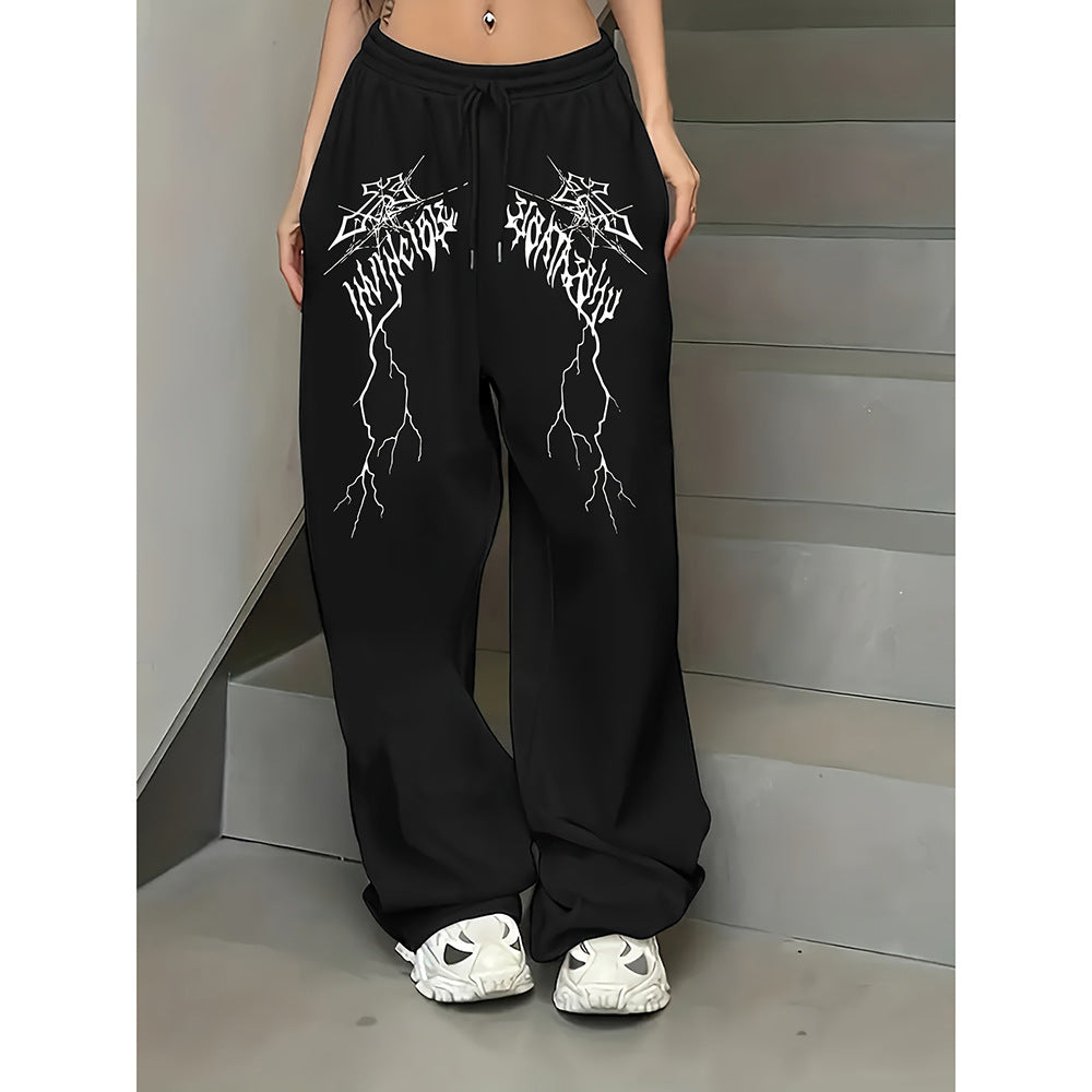 Womens Casual Loose-fitting Straight-legVersatile Long Pants