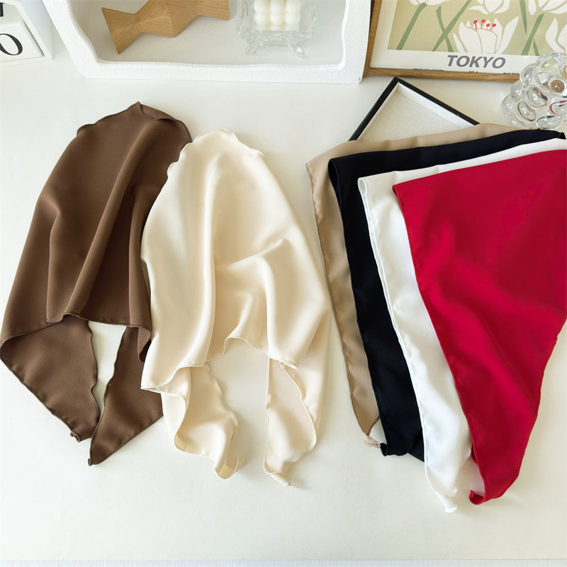 Women's Solid Color Fabric Bag Headscarf