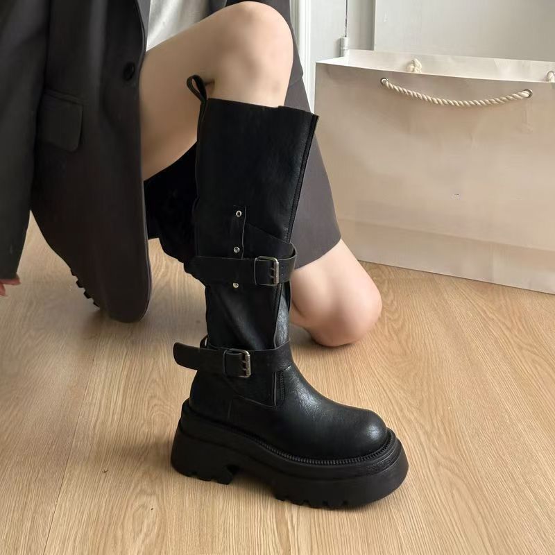 Women's Multi Functional Belt Buckle Long Boots