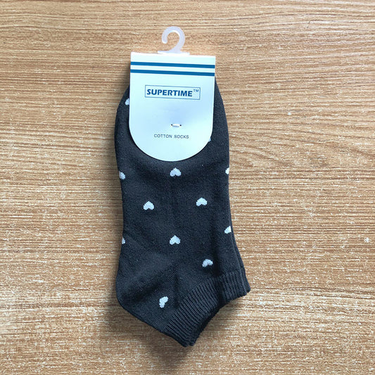 Ladies Cotton Socks Japanese Love Heart