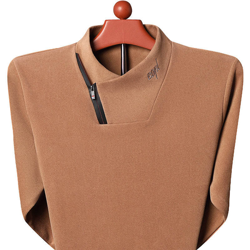 Dobbeltsidet fløjl langærmet sweater til mænd