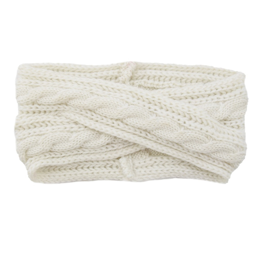 European And American Knitting Twist Cross Wool Hair Band