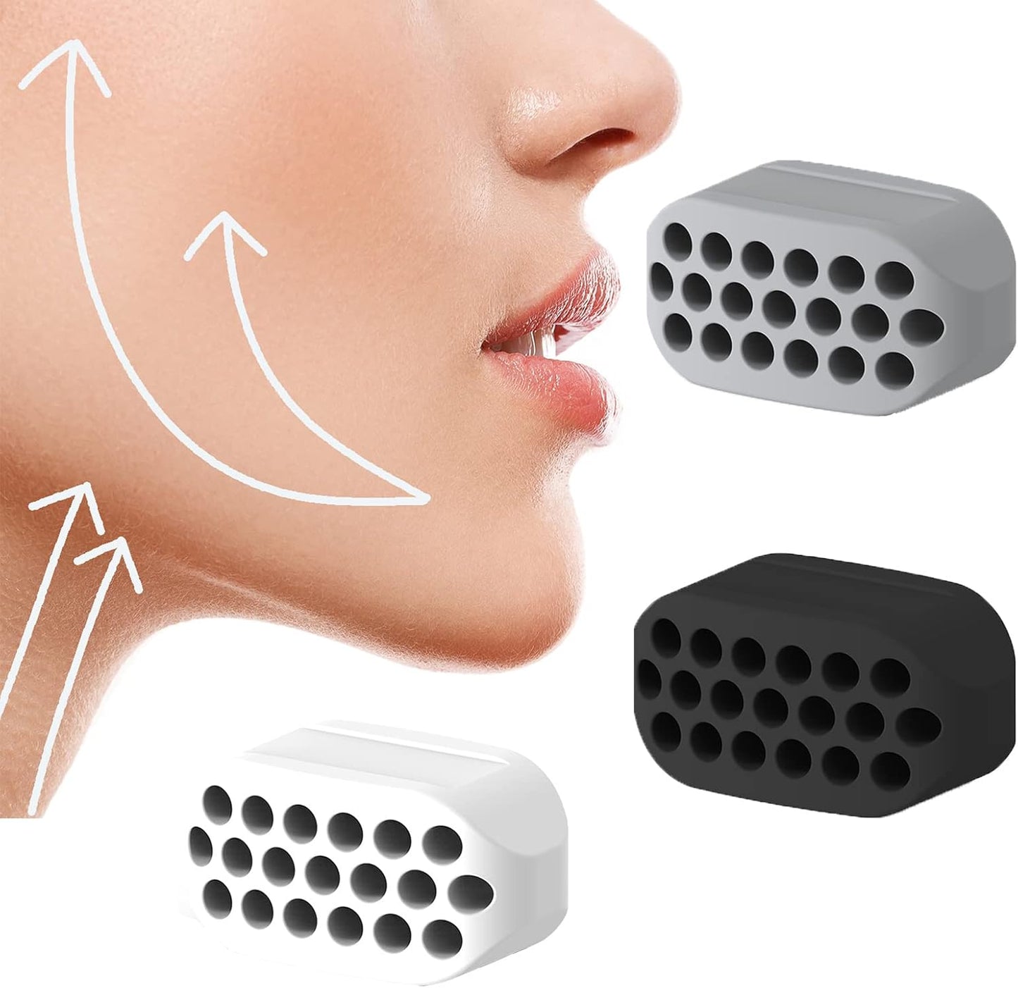 Paquete De 3 Ejercitador De Mandibula, Entrenador De Músculos De Línea De Mandíbula Para Hombres/Mujeres, Equipo De Gimnasio De Doble Barbilla