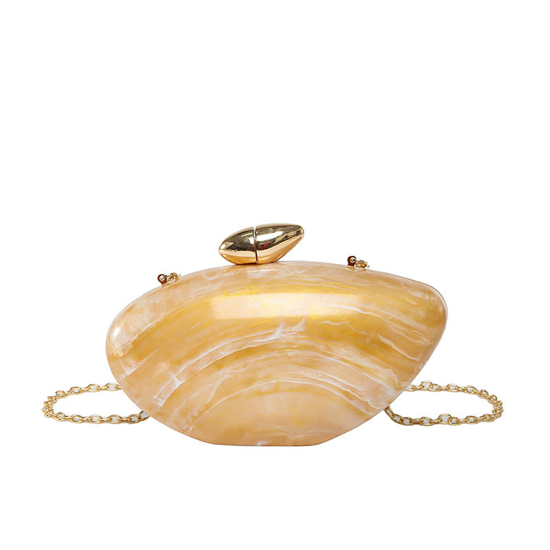 Oval Shell Goose Egg Acrylic Fashion Evening Bag Chain Shoulder Women's