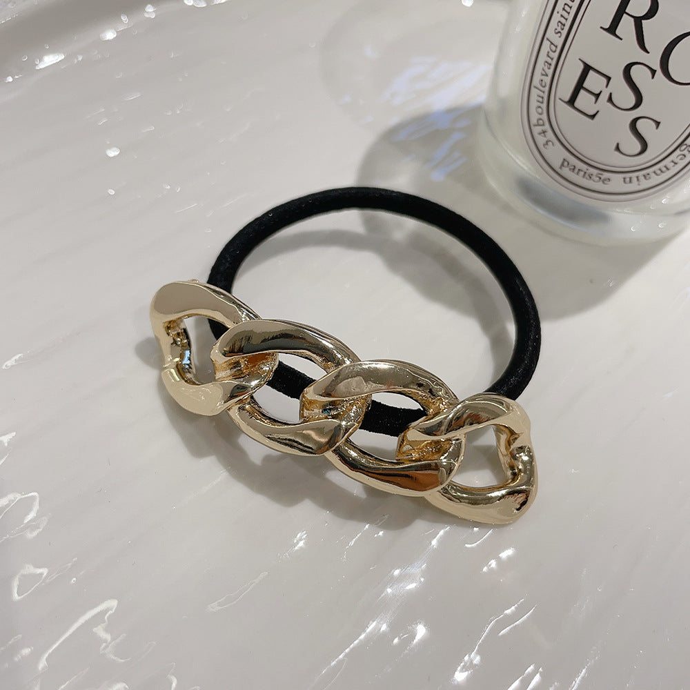 Metal 8-word Elegant Hair Band Simple And Light Luxury Hair Tie