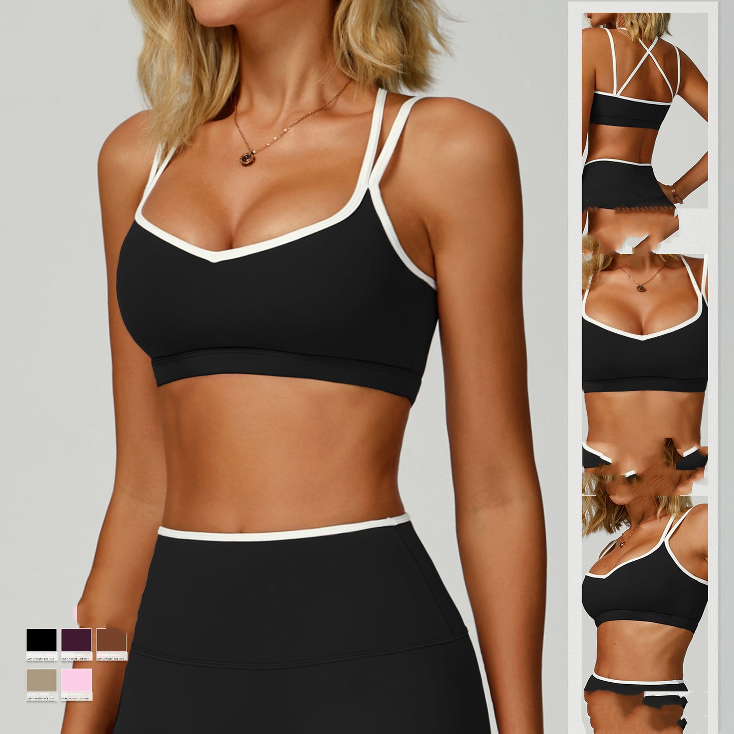 Cross Beauty Back Exercise Vest Running Fitness Sports Bra