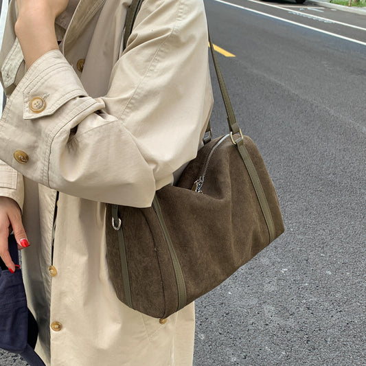 Women's Suede Shoulder Large-capacity Crossbody Bag