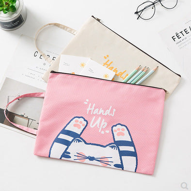 Creative Handheld Large Capacity Oxford Cloth File Bag