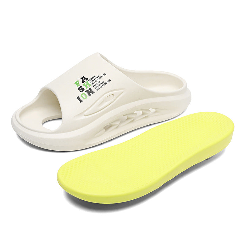 Men's EVA Thick Soled Color Blocked Slippers
