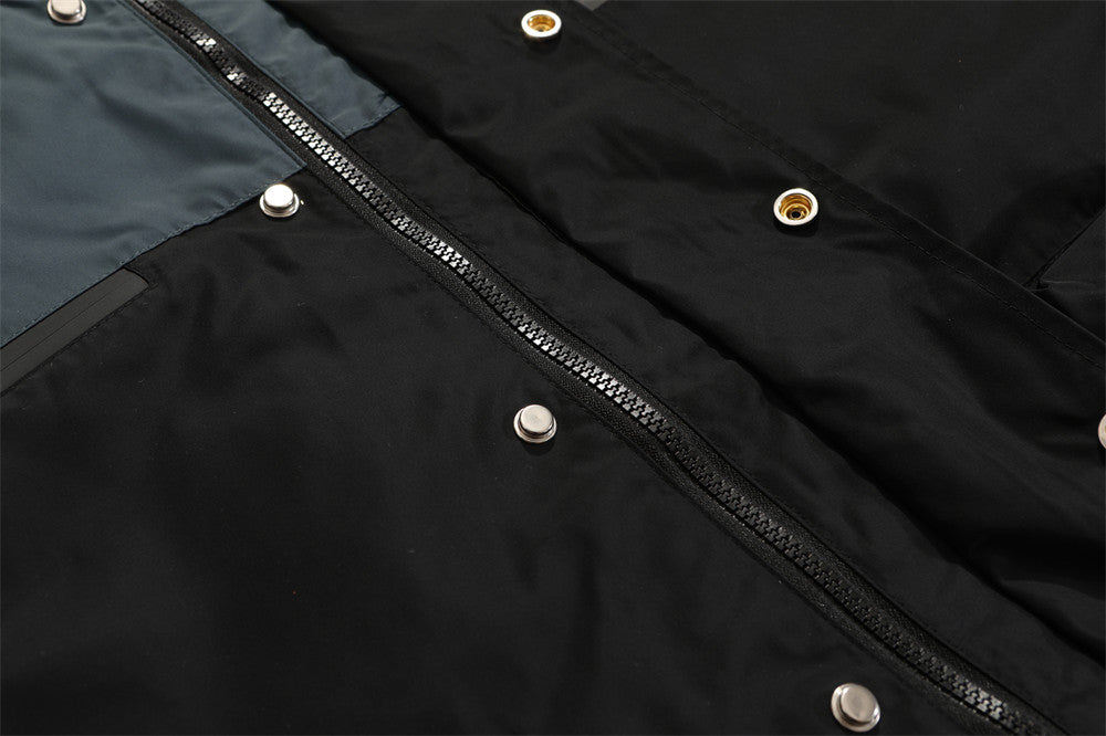 Men's Functional Contrast Color Stitching Hooded Jacket