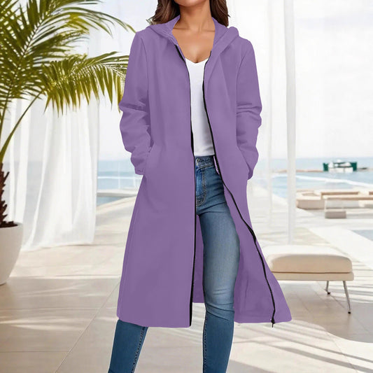 Fashionable Simple Comfortable All-match Slimming Hooded Coat