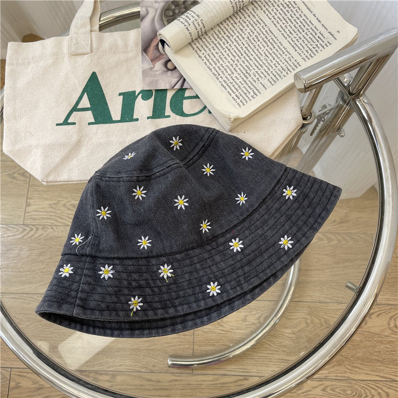 Japanese Style Little Daisy Flower Bucket Hat