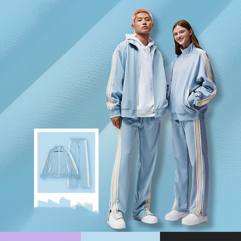 Cream Contrast Ribbon Suit Couples Jacket