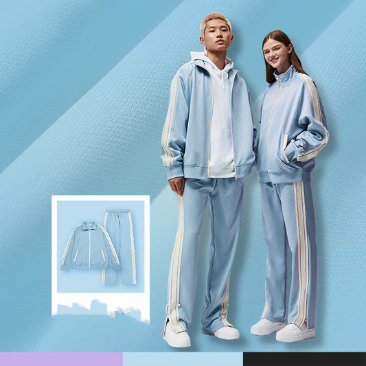 Cream Contrast Ribbon Suit Couples Jacket
