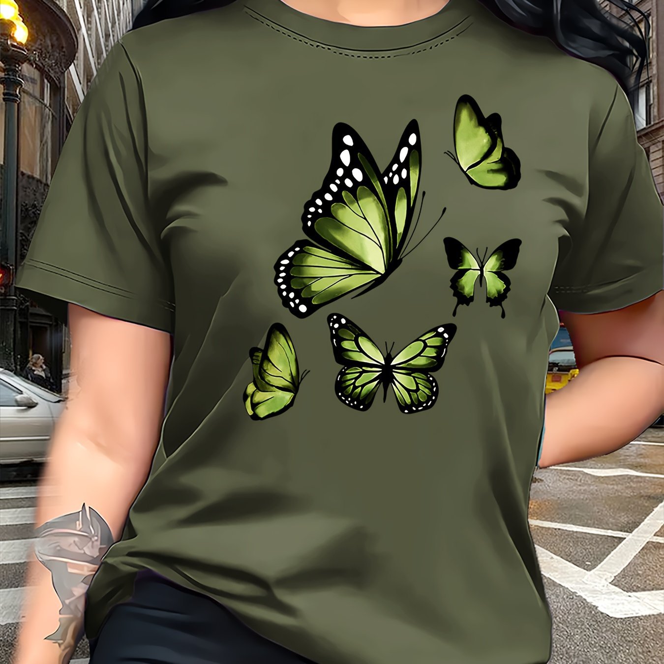 Womens Casual Short-sleeve Crew Neck In Vibrant Colors
