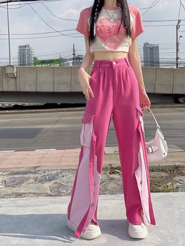 Workwear Hot Girl Dopamine High Waist Jeans
