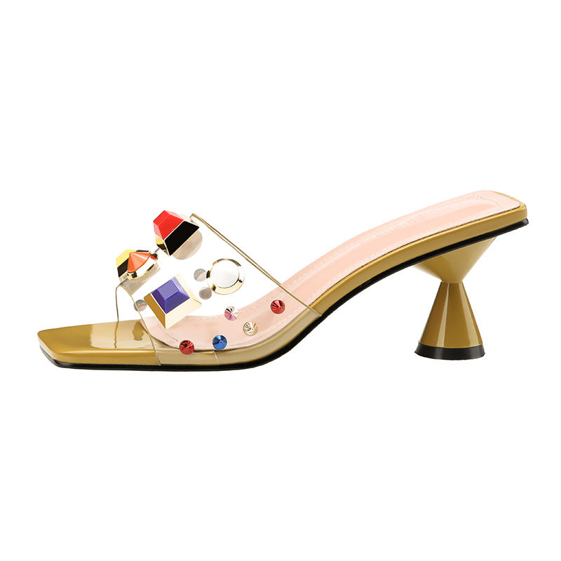 Fashion Open-toed Outer Sandals With Sexy Thick Heels