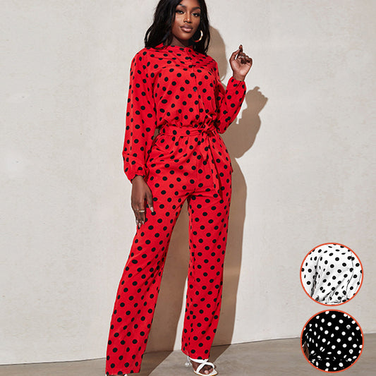 European And American Fashion Casual Long-sleeved Jumpsuit