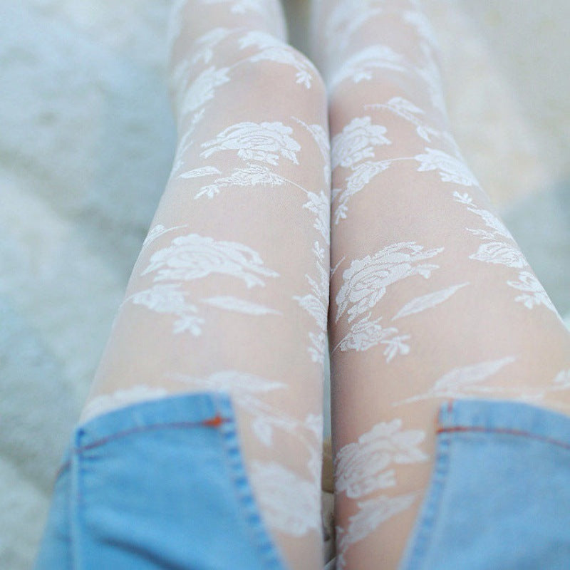 Three-dimensional Feeling Plus Velvet Fake Through Meat Socks