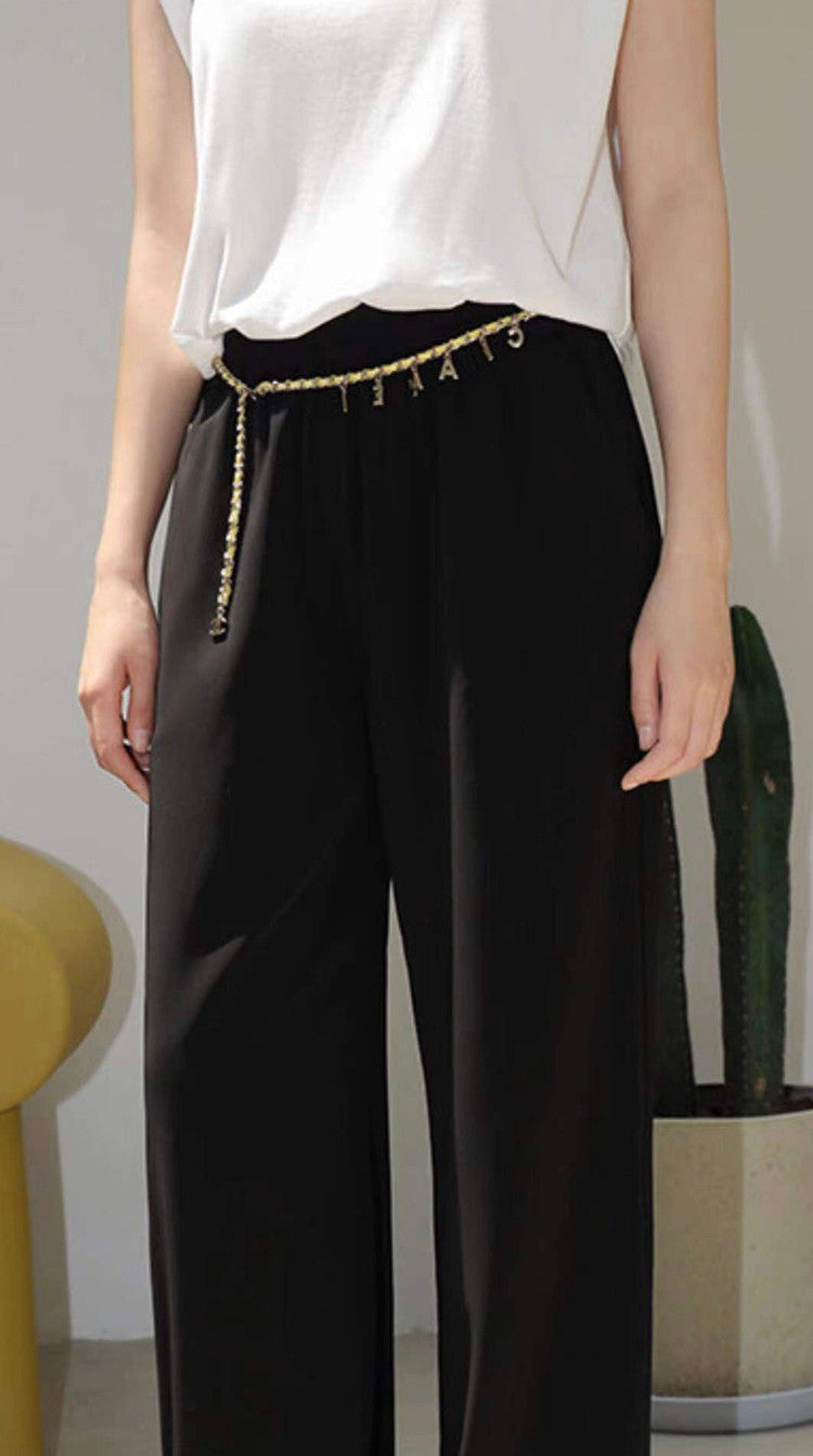 Vintage Metal Small Letter Chain Belt