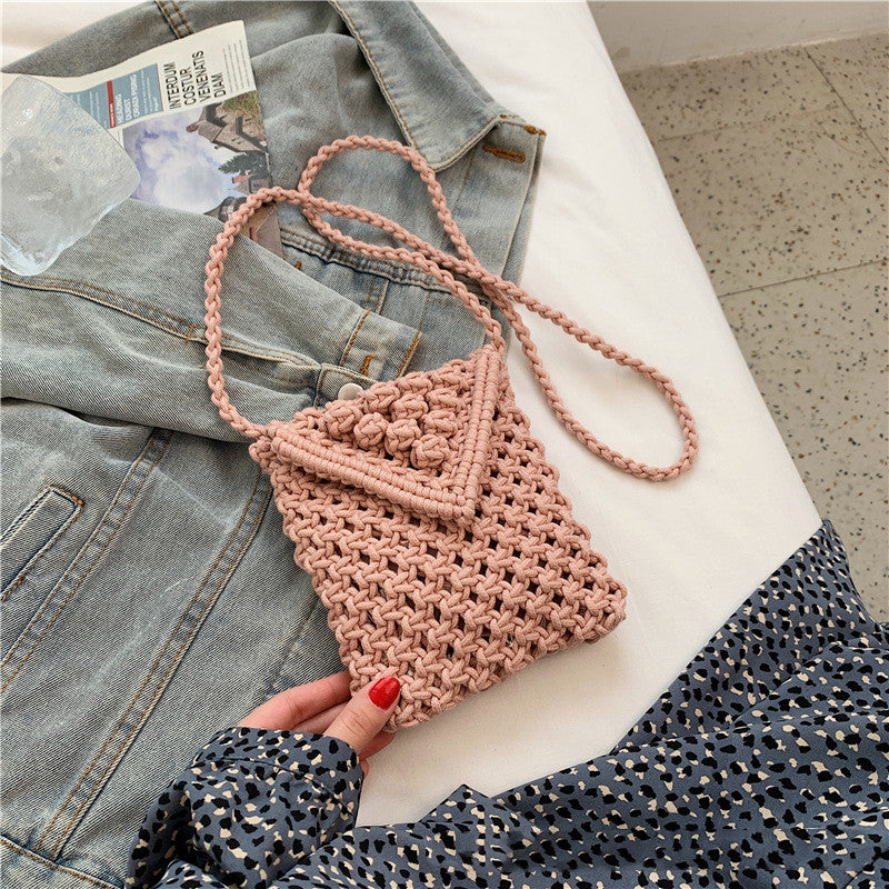 Woven Bag Fashion One-shoulder Western Style Messenger Texture