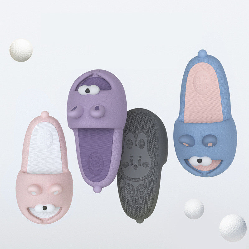 Cute Cartoon Moji Rabbit Soft Non-slip Thick Bottom Sandals