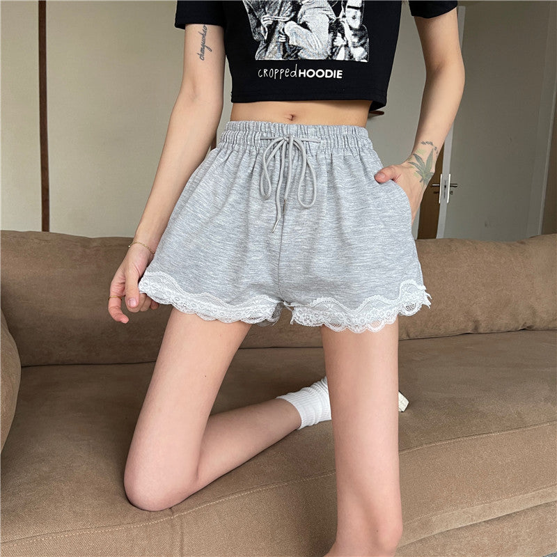 New Korean Style High Waist Loose Casual Sports A-line Pants