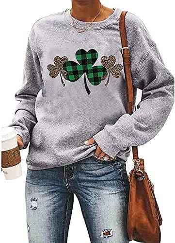 Dame Langærmet Pullover Top med Print