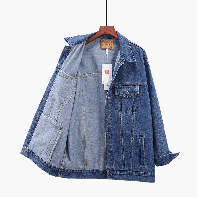 Couple Style Denim Coat Women Loose And Thin