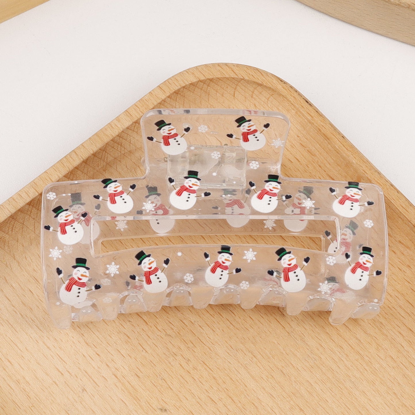 Gingerbread Man Patterned Shark Clip With A Festive Christmas Vibe